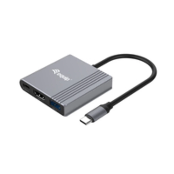 Equip 3-in-1-USB-C-zu-HDMI-/USB-A-/USB-PD-Adapter Multimedia-Technik Dockingstation Equip 3-in-1-USB-C-zu-HDMI-/USB-A-/USB-PD-Adapter Multimedia-Technik Dockingstation