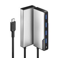 ALOGIC UCFUUA-SGR Schnittstellen-Hub USB 3.2 Gen 1 (3.1 Gen 1) Type-C 5000 Mbit/s Schwarz, Silber