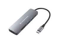 Conceptronic DONN11G 6-in-1 USB 3.2 Gen 1 Dockingstation, HDMI, 100W USB PD, USB 3.0, USB 2.0, SD,