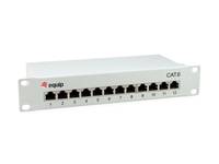 Equip 12-Port Cat.6 Geschirmtes Patch Panel, Hellgrau Multimedia-Technik Patchpanel