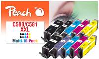 Peach PI100-437 Druckerpatrone 10 Stück(e) Kompatibel Extrahohe (Super-) Ausbeute Schwarz, Cyan,