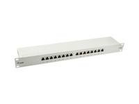 Equip 327316 16-Port Cat.5e Geschirmtes Patch Panel, Hellgrau Multimedia-Technik Patchpanel