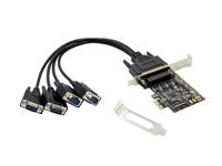 Conceptronic 4-Port-DB9-RS232-Serielle PCIe-Karte Multimedia-Technik PCI Express Karten