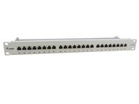 Equip 24-Port Cat.6A Geschirmtes Patch Panel, Hellgrau Multimedia-Technik Patchpanel