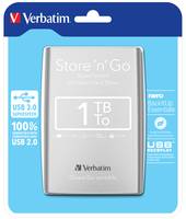 Verbatim Portables Festplattenlaufwerk Store 'n' Go USB 3.0, 1 TB, Silber Multimedia-Technik USB