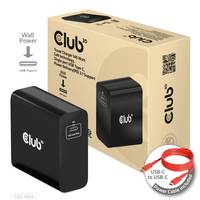 CLUB3D Ladegerät 140 Watt GaN-Technologie, Einzelanschluss USB Typ-C, Power Delivery (PD) 3.1