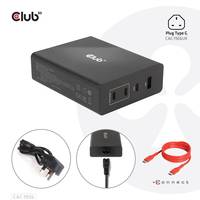CLUB3D Travel Charger 132W GAN technology, Four port USB Type-A and -C, Power Delivery(PD) 3.0