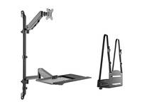 Equip 17-32 Einzelmonitor-Wandmontage-Arbeitsstation Multimedia-Technik Tischhalter für Monitor