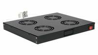 Equip Lüfter 19', 1HE, 4 Lüfter, RAL9005 Schwarz Multimedia-Technik 19 Zubehör