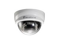 LevelOne Feste-Dome-Netzwerkkamera, 2 Megapixel, 802.3af PoE, Tag/Nacht, IR-LEDs Eingabe / Ausgabe