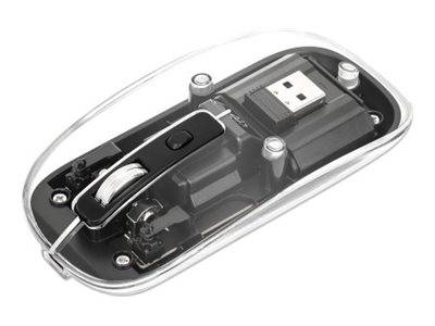 Manhattan Maus - wiederaufladbar - rechts- und linkshändig - optisch - 4 Tasten - kabellos - 2.4 GHz - kabelloser Empfänger (USB)