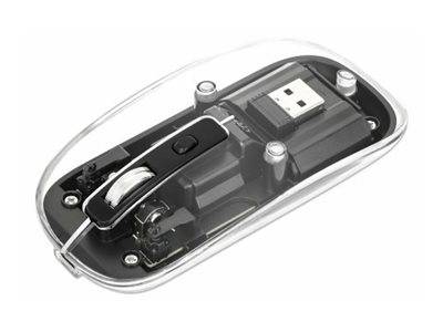 Manhattan Maus - wiederaufladbar - rechts- und linkshändig - optisch - 4 Tasten - kabellos - 2.4 GHz - kabelloser Empfänger (USB)