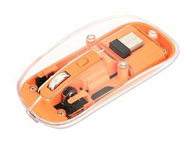 Manhattan - Maus - wiederaufladbar - rechts- und linkshändig - optisch - 4 Tasten - kabellos - 2.4 GHz - kabelloser Empf