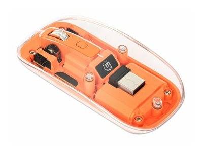 Manhattan - Maus - wiederaufladbar - rechts- und linkshändig - optisch - 4 Tasten - kabellos - 2.4 GHz - kabelloser Empf