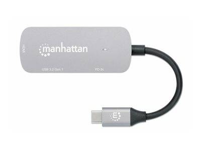 Manhattan 3-in-1 - Dockingstation - USB-C 3.2