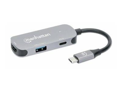 Manhattan 3-in-1 - Dockingstation - USB-C 3.2