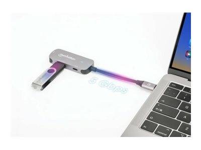 Manhattan 3-in-1 - Dockingstation - USB-C 3.2