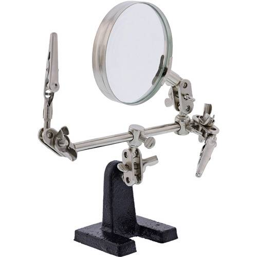 InLine® Dritte Hand mit Lupe und Krokodilklemmen, 2,5x Vergrößerung Installation / Reinigung