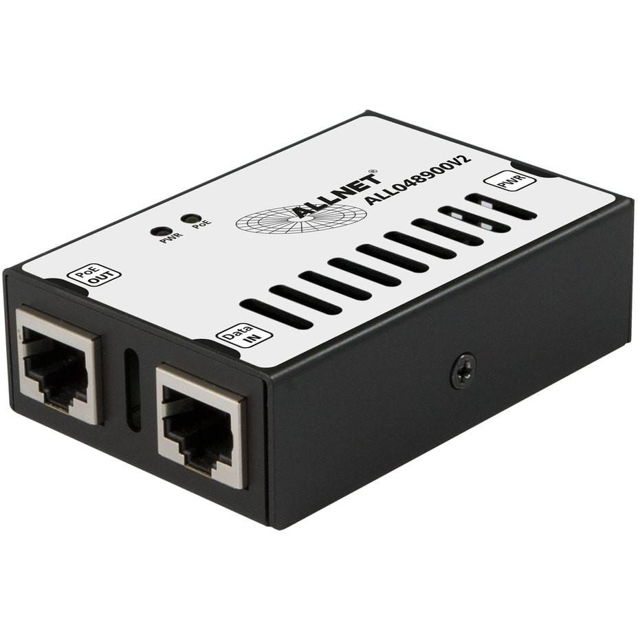 Z ALLNET PoE Injektor Gigabit / PoE & PoE+ & PoE & LT PoE (15.4W/30W/60W/90W) / Metallgehäuse /
