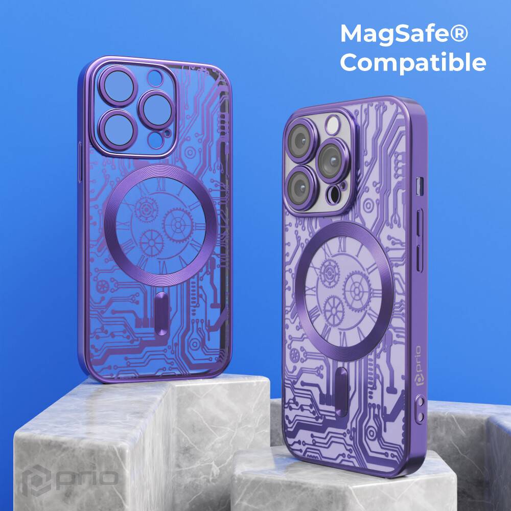 prio elegante Handyhülle MAG für iPhone 13 Pro lila