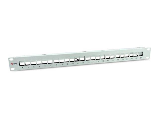 Equip Patch Panel - Rack montierbar - RAL 7035, Hellgrau - 1U - 48.3 cm (19")