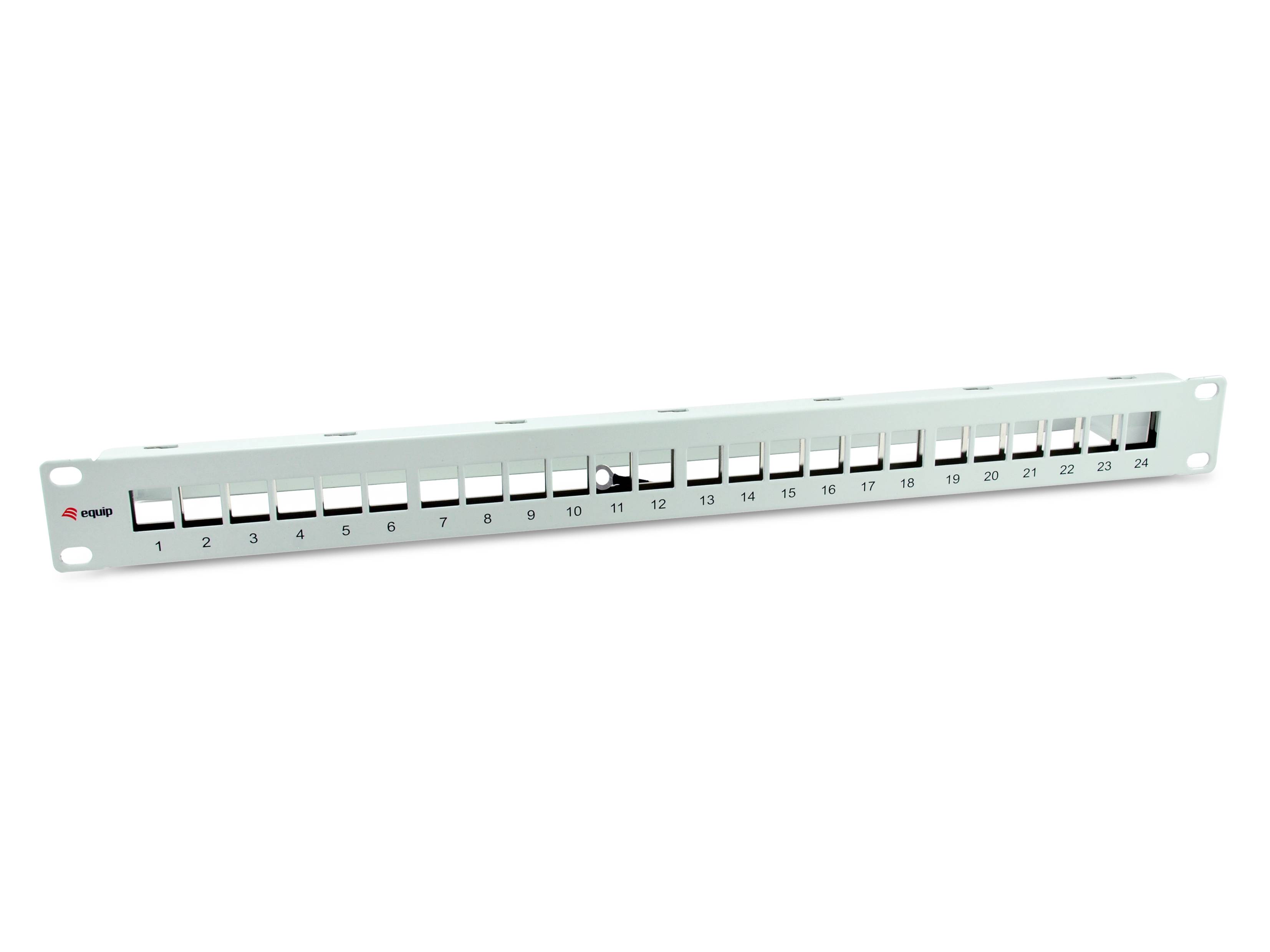 Equip 19" Patchpanel 24xKeystones FTP 1U RAL7035