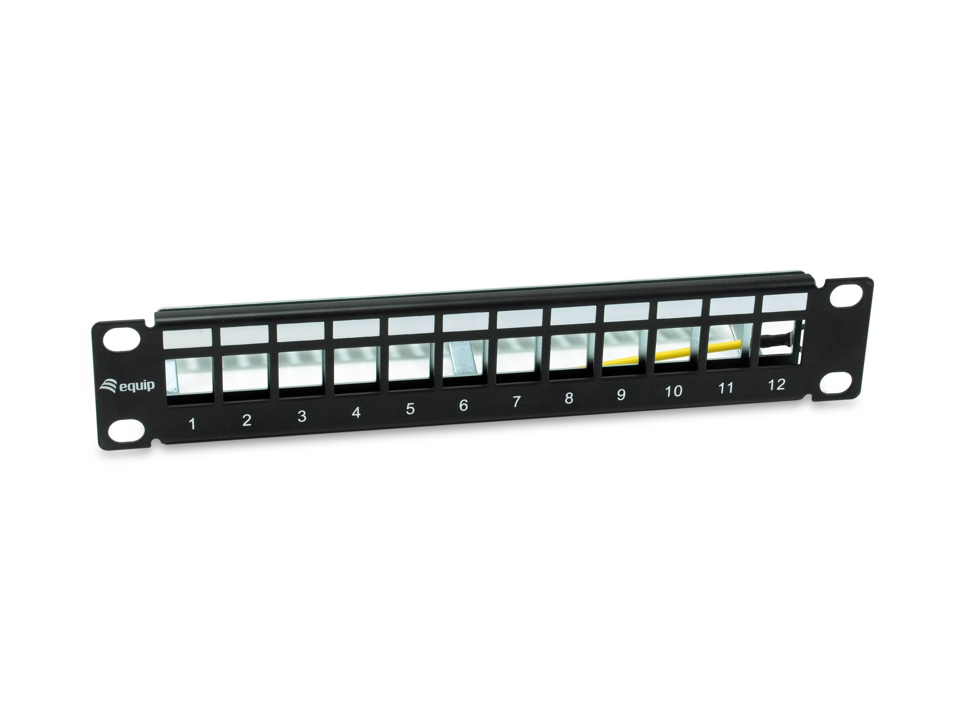 Equip 10" Patchpanel 12xKeystones FTP 1U RAL9005