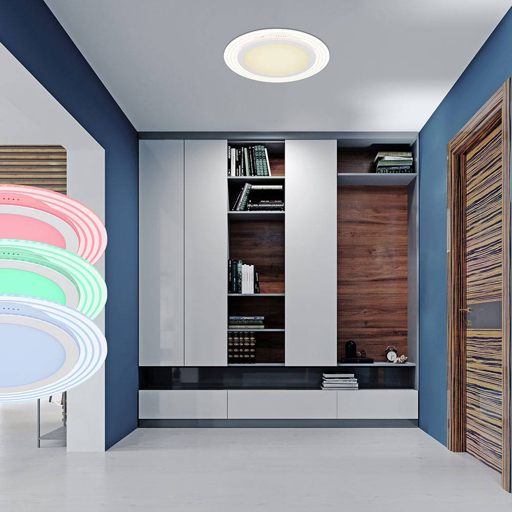 Deckenleuchte Wohnzimmerlampe Esszimmerleuchte Schlafzimmerlampe Flurleuchte, Metall Kunststoff Acryl, Fernbedienung dimmbar CCT, 35W 1400Lm