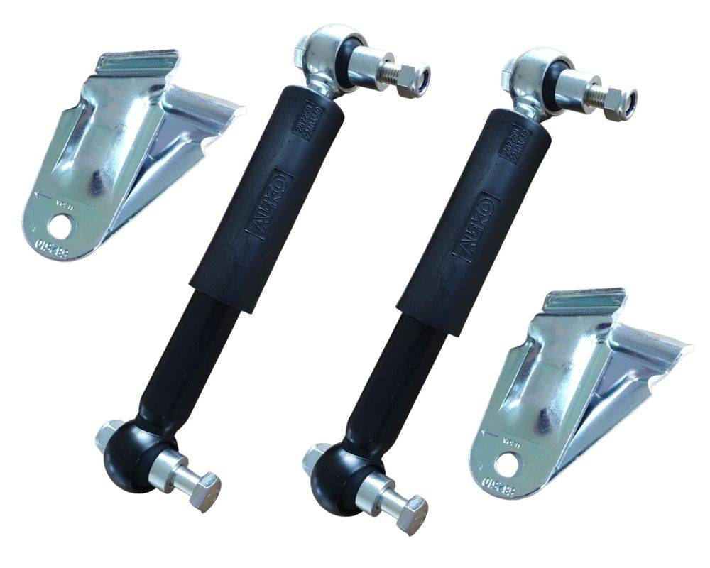SET ALKO Achsstoßdämpfer Universal COMPACT bis 1500 kg Achslast AL-KO Nr. 282259 + Halter