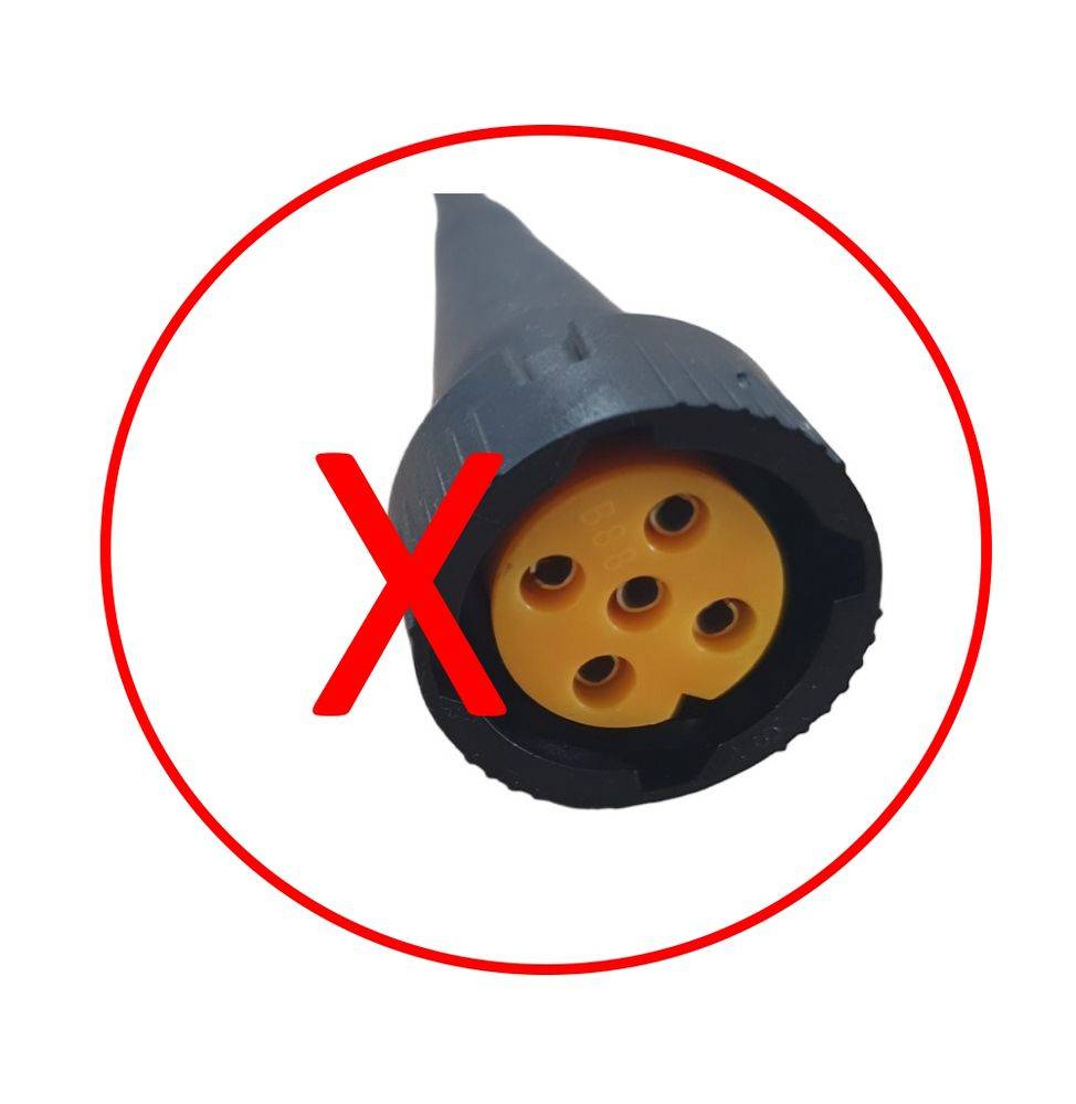 Aspöck - open End - Kabel 2m - 8polig - Bajonett Anschluss - Gelb