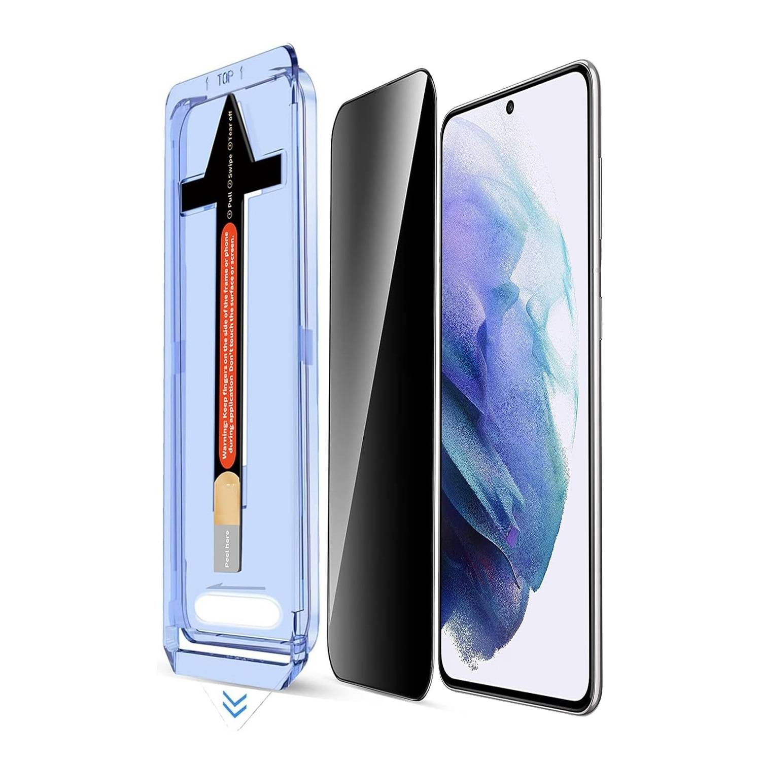 2x Blickschutz 9H Panzerglas für Samsung Galaxy S21 ANTI-SPY PRIVACY Staubfreie Installation echtes Tempered Glass Schutzglas Displayschutz