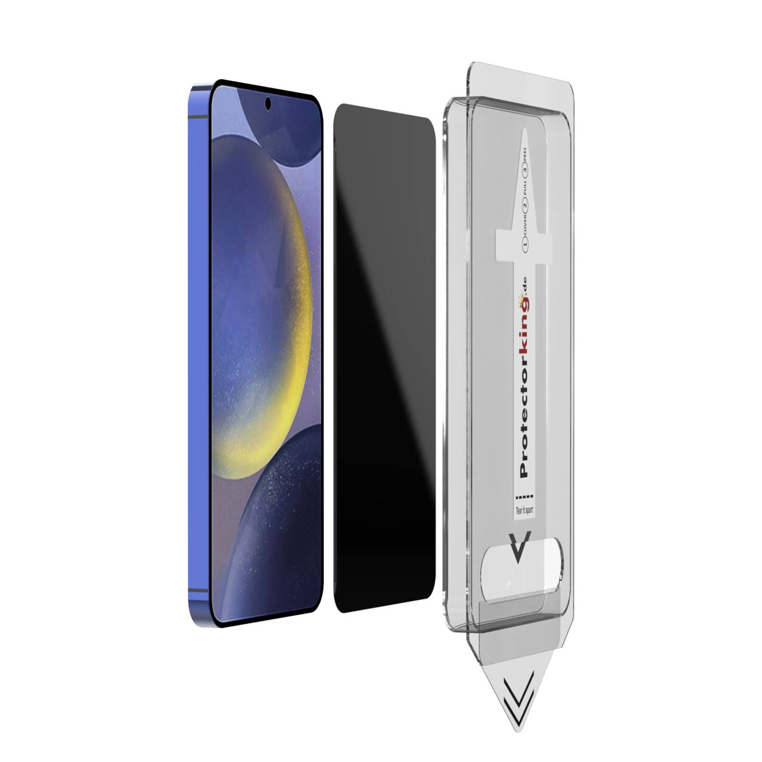 1x 9H Panzerglas für Samsung Galaxy S24 PRIVACY ANTI-SPY Staubfreie Installation echtes Tempered Glass Schutzglas Displayschutz Schutzfolie