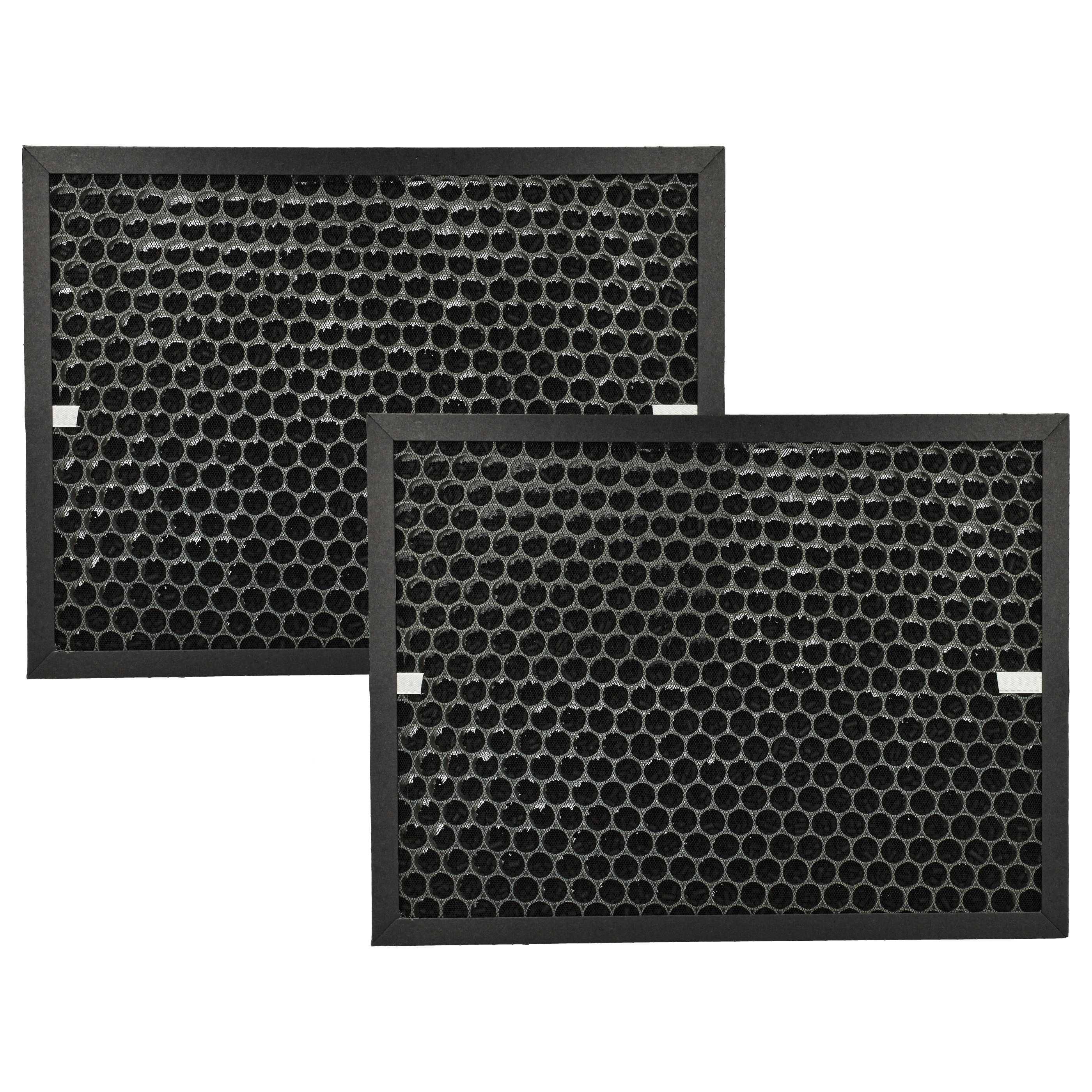 vhbw 2x Aktivkohlefilter kompatibel mit Honeywell HPA710WE Luftreiniger - Luftfilter Schwarz