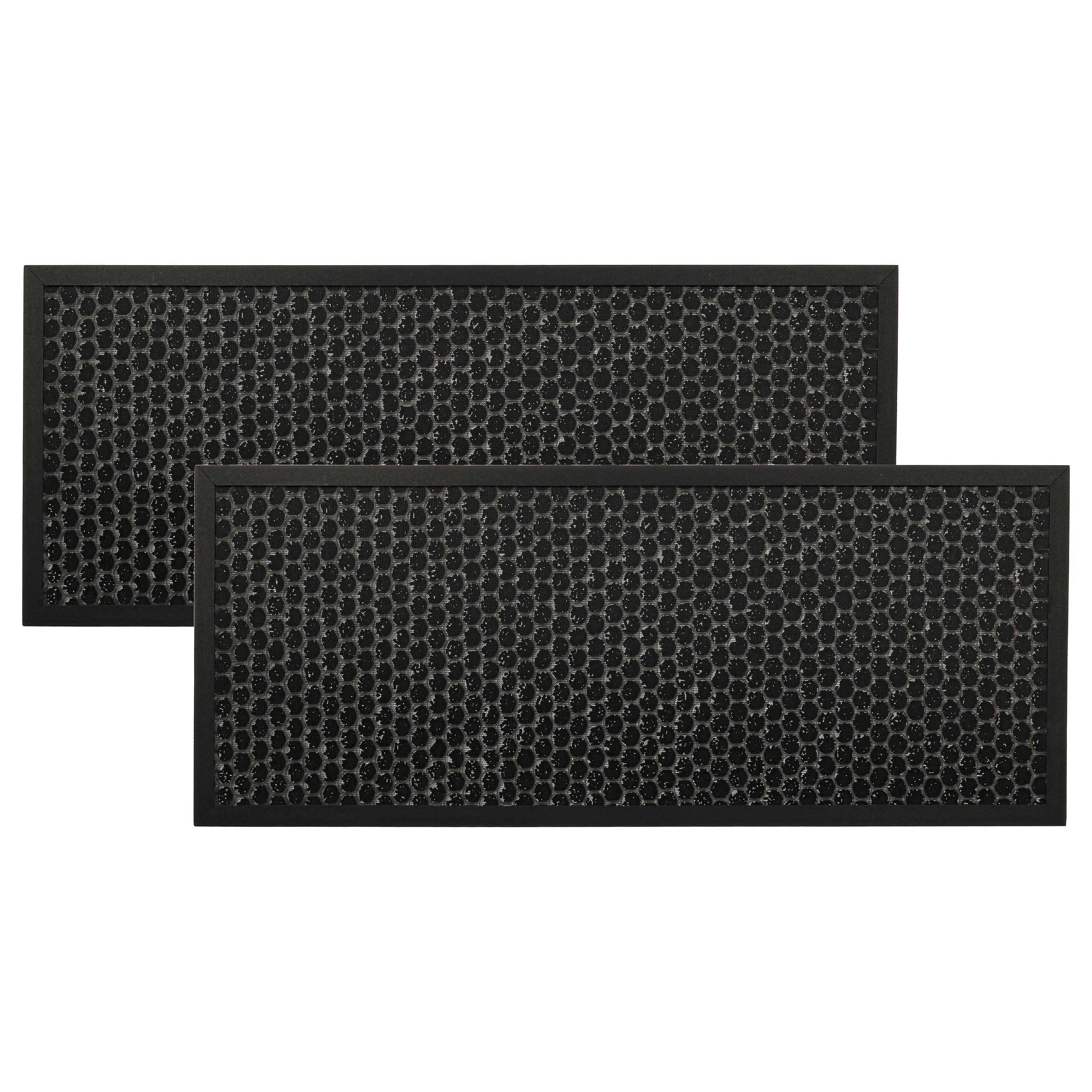 vhbw 2x Aktivkohlefilter kompatibel mit Rowenta Intense Pure Air XL PU6010, PU6020, PU6015 Luftreiniger - Luftfilter Schwarz