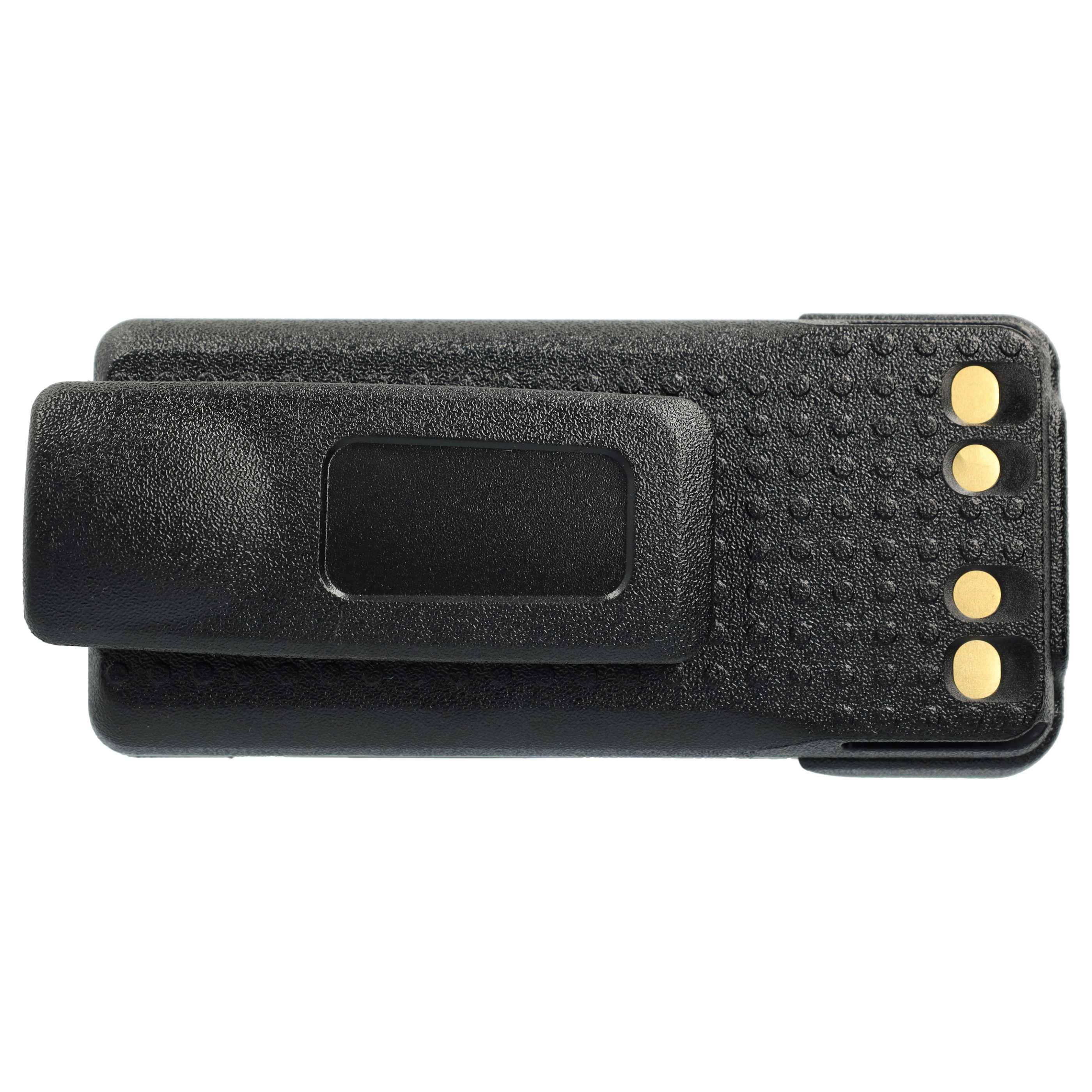 vhbw 2x Akku Ersatz für Motorola PMNN4491AR, PMNN4418AR, PMNN4418 für Funkgerät, Walkie Talkie (2600 mAh, 7,4 V, Li-Ion) + Gürtelclip