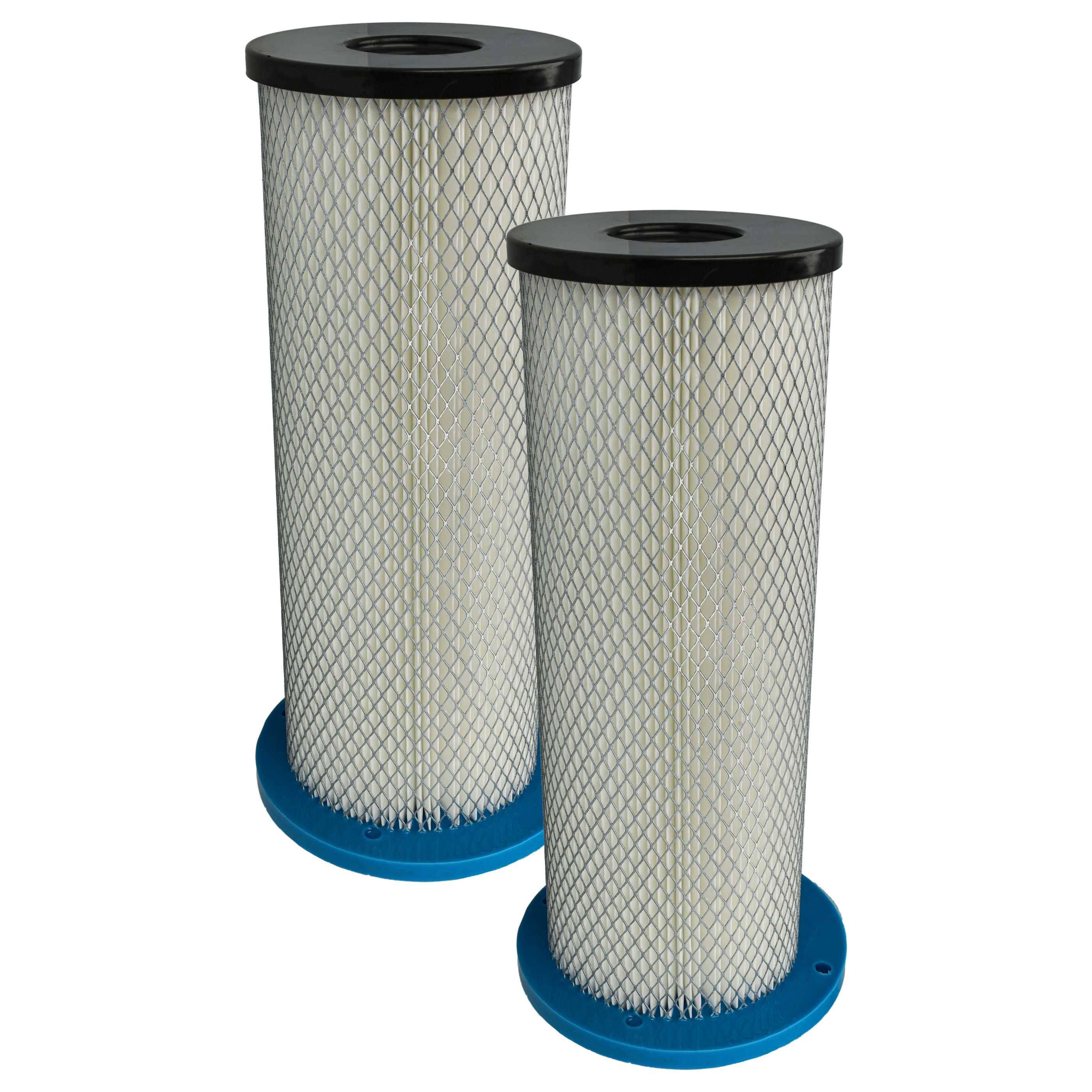 vhbw 2x Staubsaugerfilter kompatibel mit Bona AMO530005, DCS 70 Staubsauger - HEPA-Filter Blau Weiß
