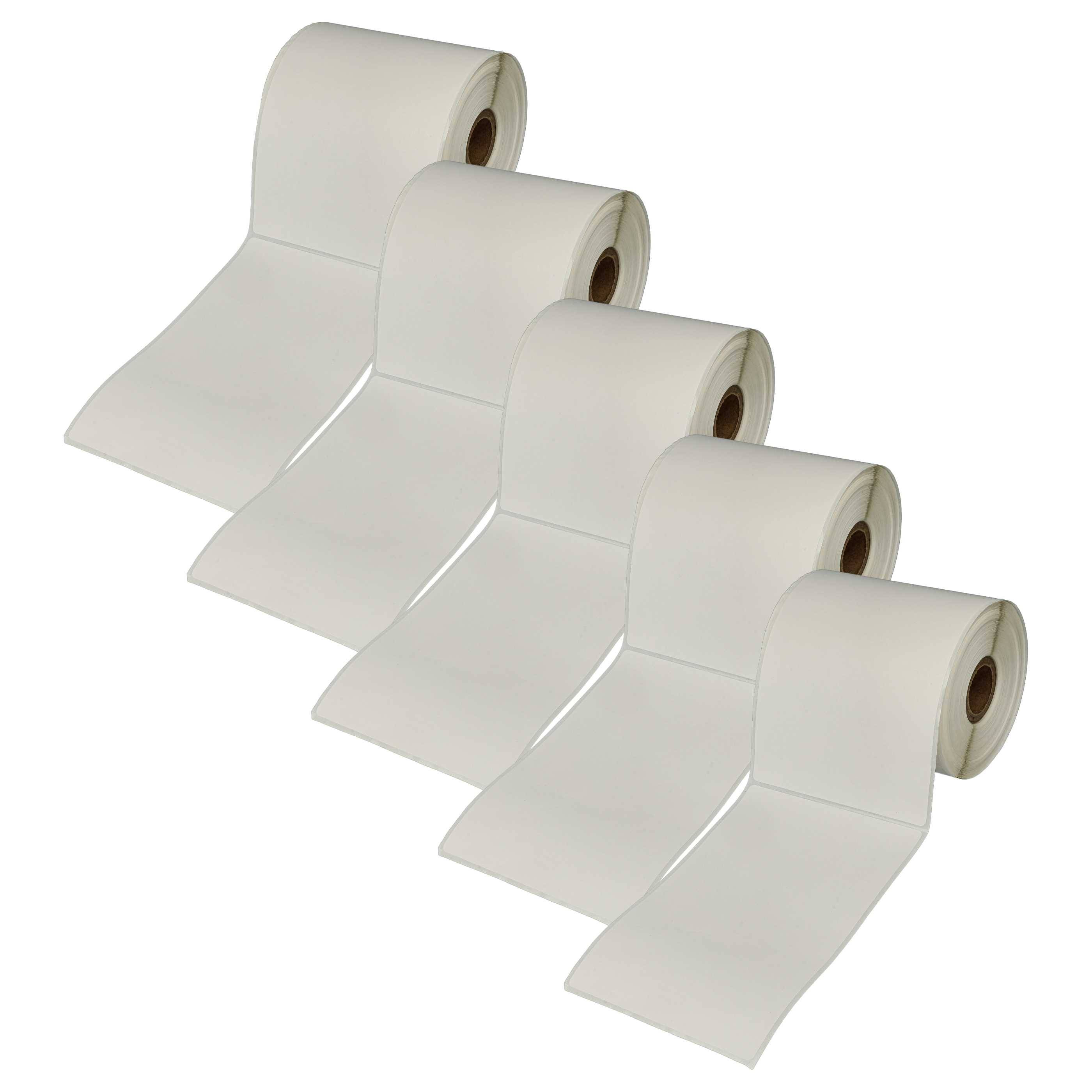 vhbw 5x Etiketten-Rolle 152mm x 102mm (278 Etiketten) kompatibel mit Brother TD-2130, TD-4100N, TD-4100, TD-4000, TD-2130N Etiketten-Drucker