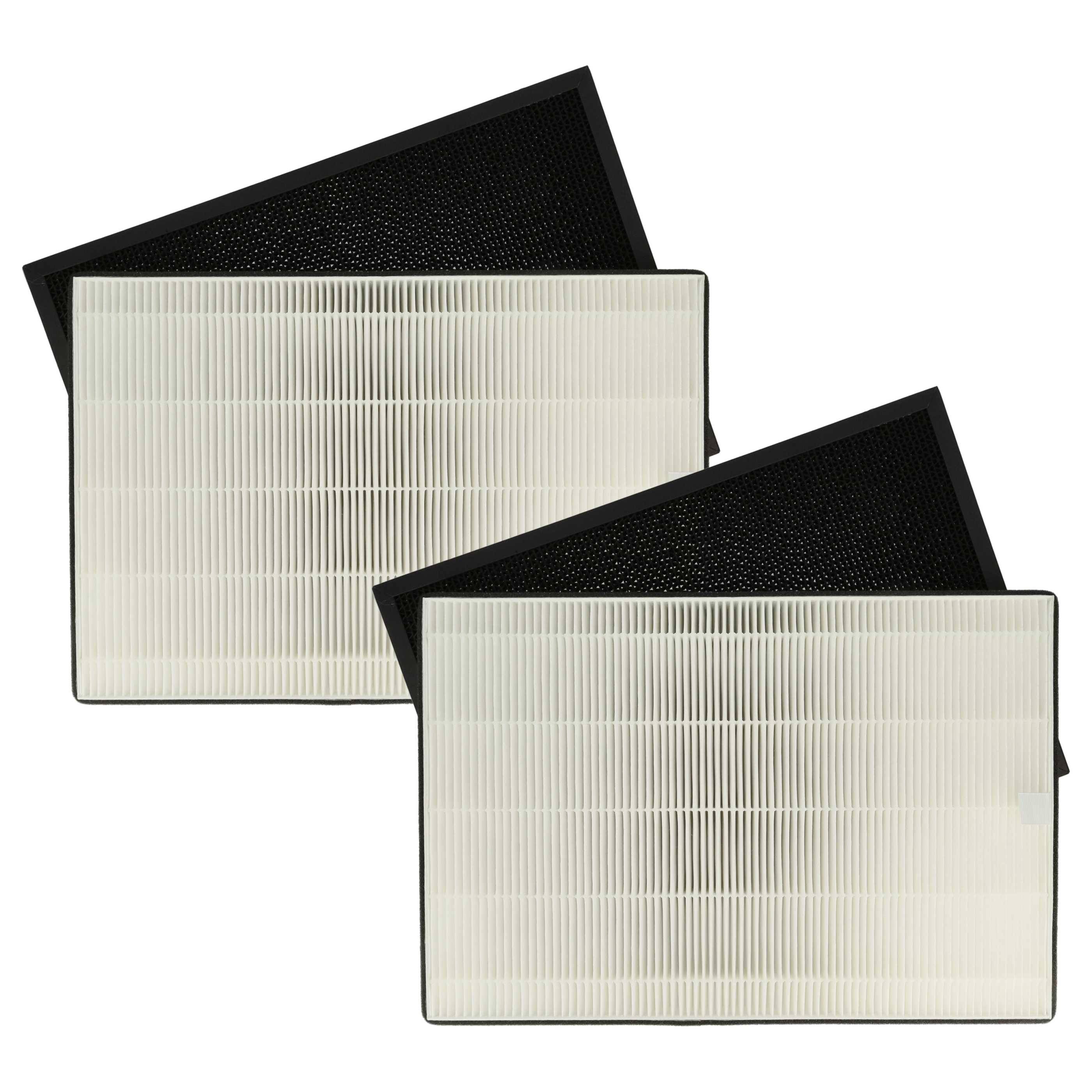 vhbw 4-teiliges Filter-Set Ersatz für Ideal 8736001 für Luftreiniger - HEPA-Filter, Aktivkohlefilter