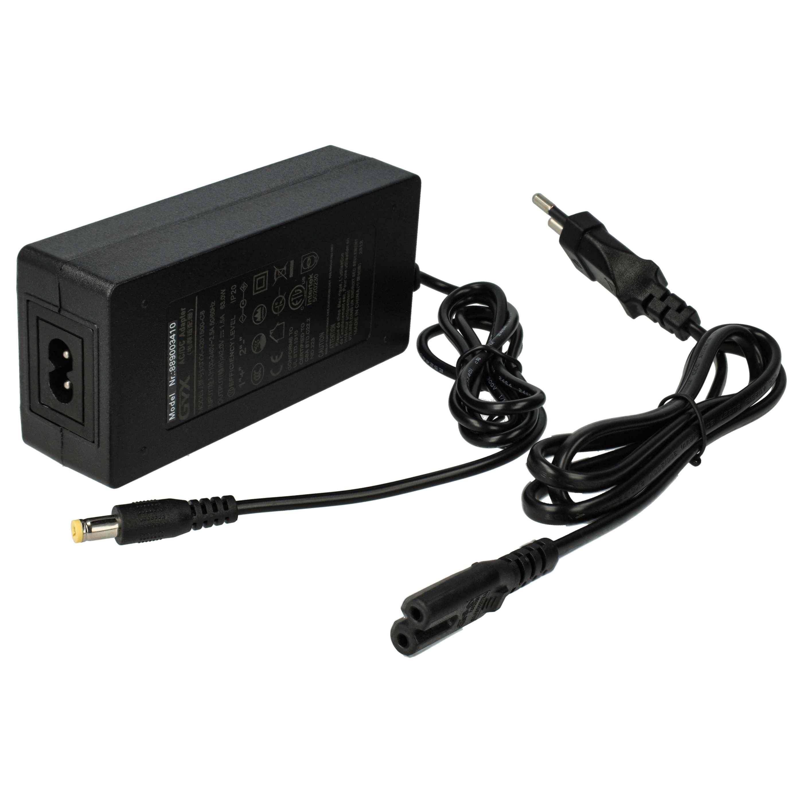 vhbw 1x Ladegerät kompatibel mit Fischer ECU 1302 Fahrradakkus, E-Bike - Für Akkus 63 W