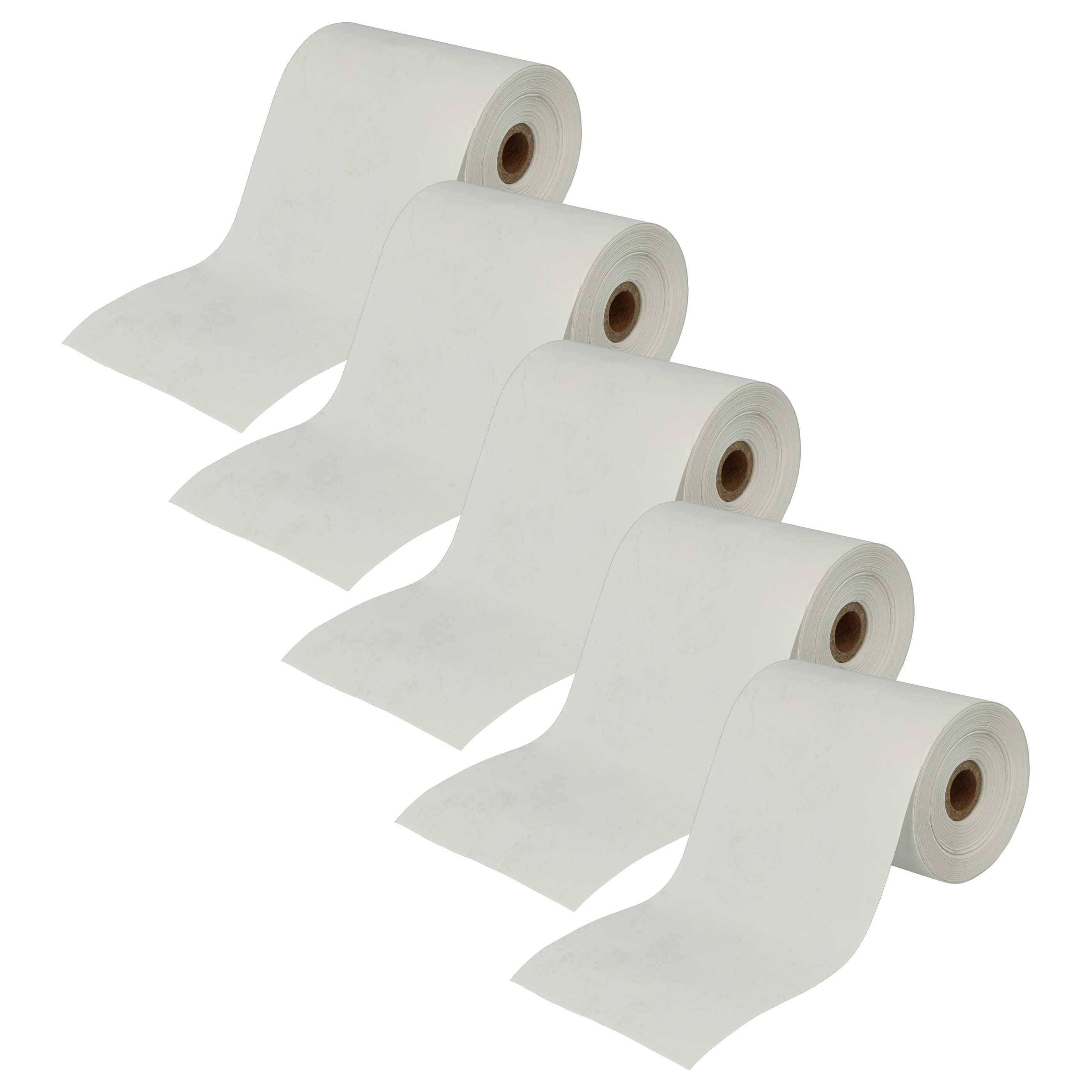 vhbw 5x Etiketten-Rolle 80mm x 29,3m kompatibel mit Brother RJ-3150, D-2020, RJ-3050, RJ-4030, RJ-4040 Etiketten-Drucker - Standard