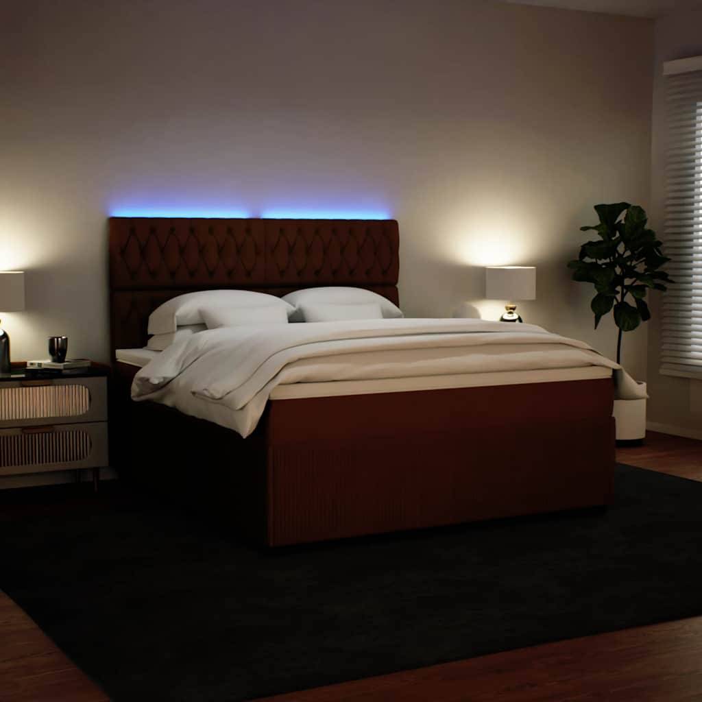 vidaXL Boxspringbett mit Matratze Rosa 180x200 cm Samt
