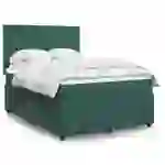 vidaXL Boxspringbett mit Matratze Dunkelgrün 160x200 cm Samt vidaXL Boxspringbett mit Matratze Dunkelgrün 160x200 cm Samt