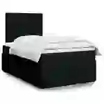 vidaXL Boxspringbett mit Matratze Schwarz 120x200 cm Stoff vidaXL Boxspringbett mit Matratze Schwarz 120x200 cm Stoff