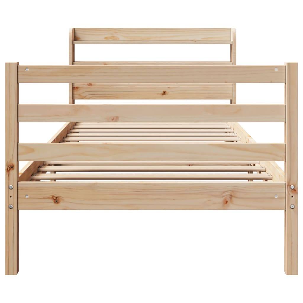 vidaXL Bettgestell mit Kopfteil ohne Matratze 100x200 cm