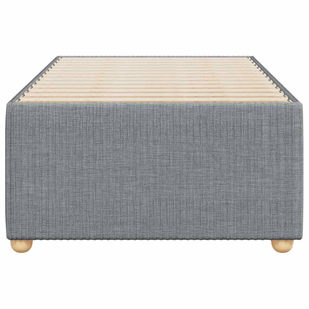 vidaXL Bettgestell ohne Matratze Hellgrau 80x200 cm Stoff