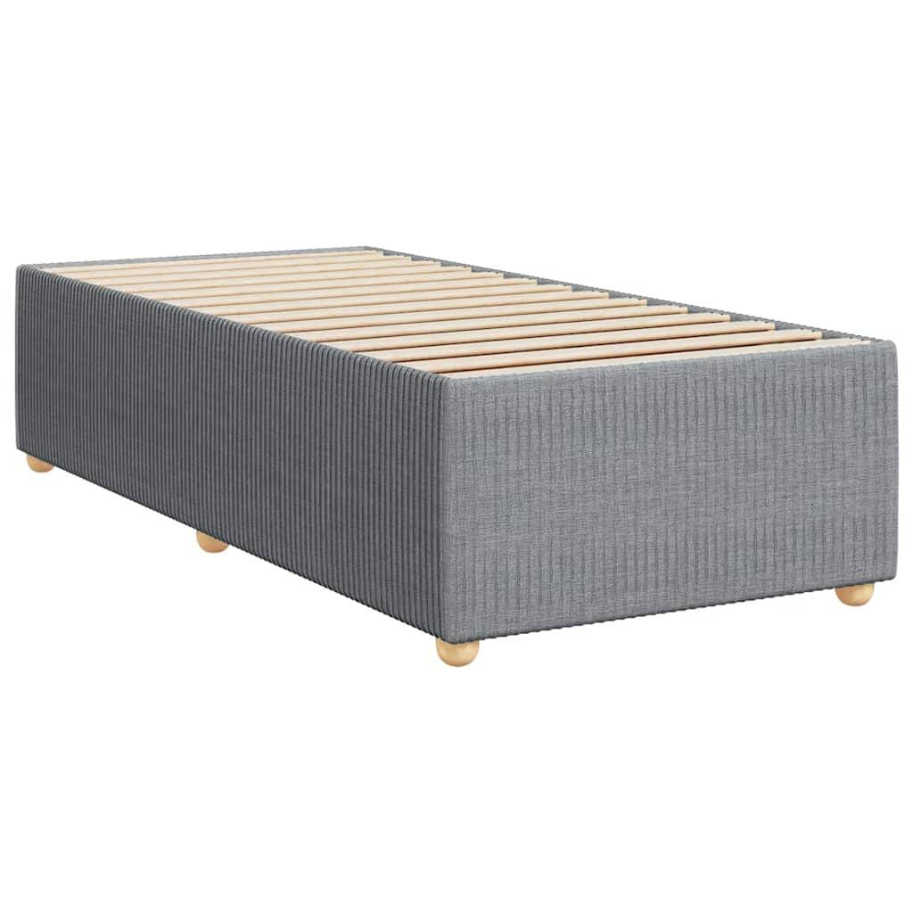 vidaXL Bettgestell ohne Matratze Hellgrau 80x200 cm Stoff