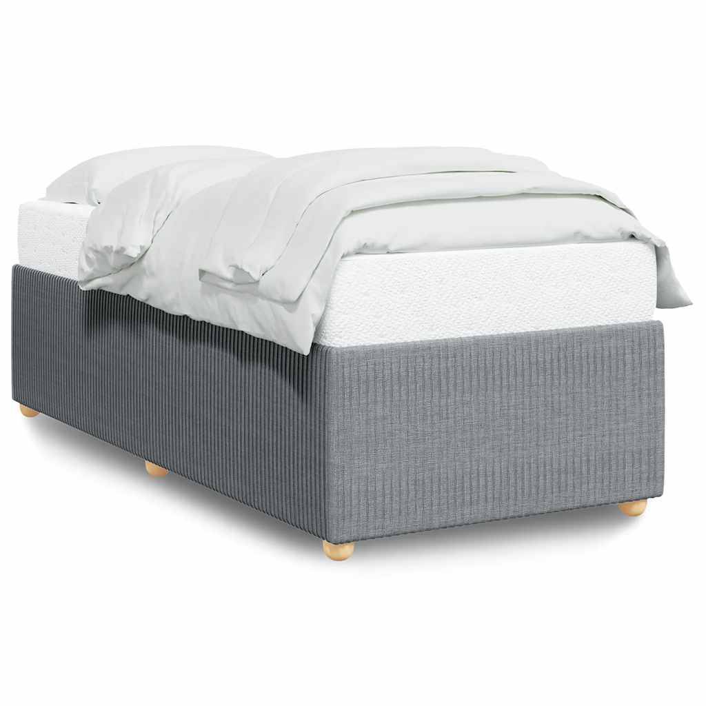 vidaXL Bettgestell ohne Matratze Hellgrau 80x200 cm Stoff