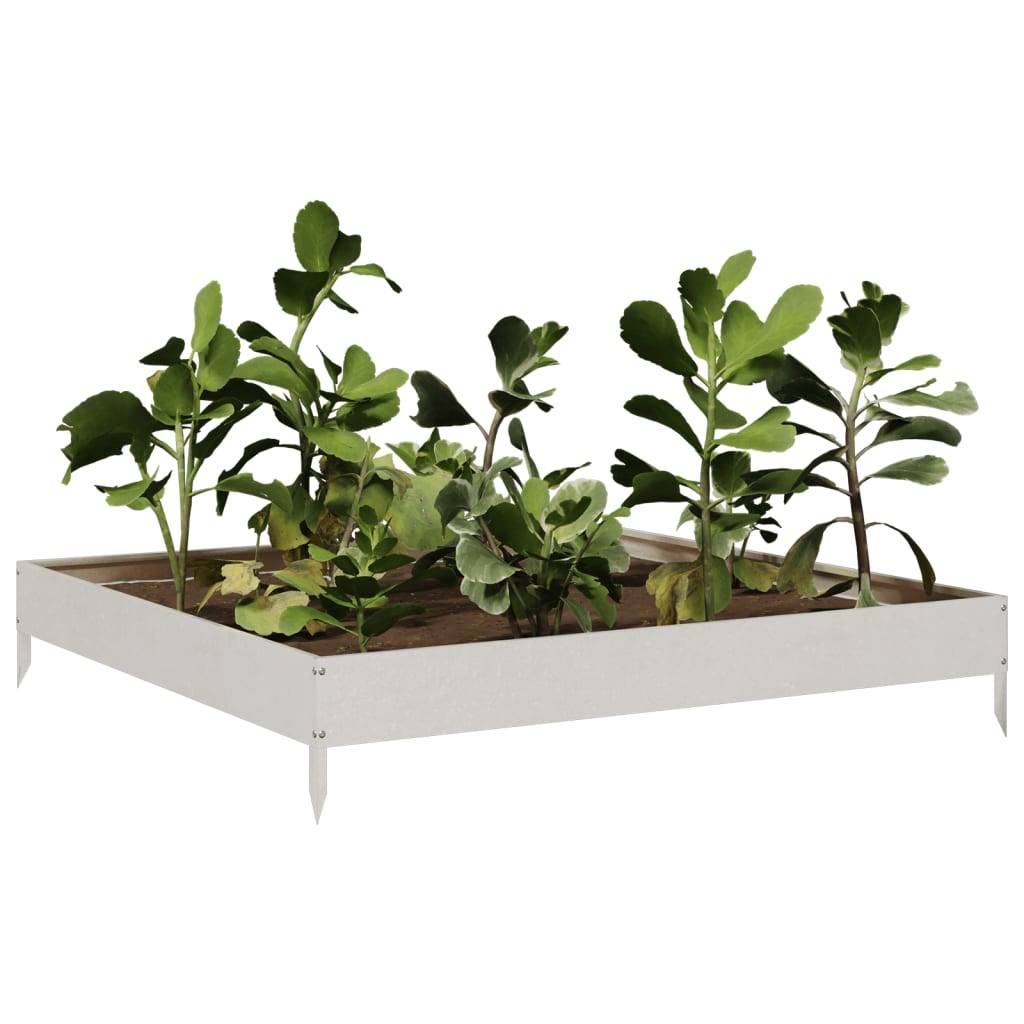 vidaXL Hochbeet 100x100x18,5 cm Edelstahl
