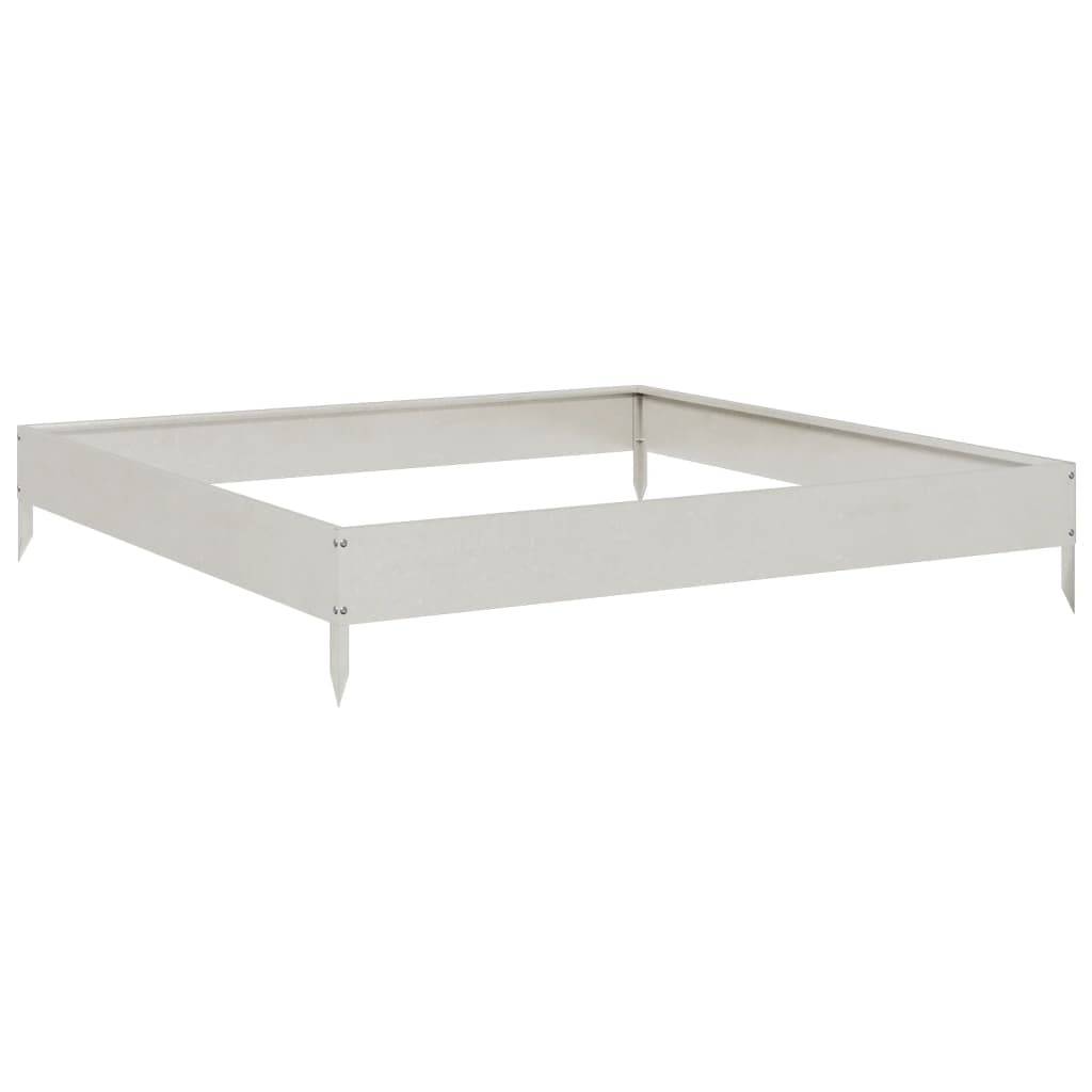 vidaXL Hochbeet 100x100x18,5 cm Edelstahl