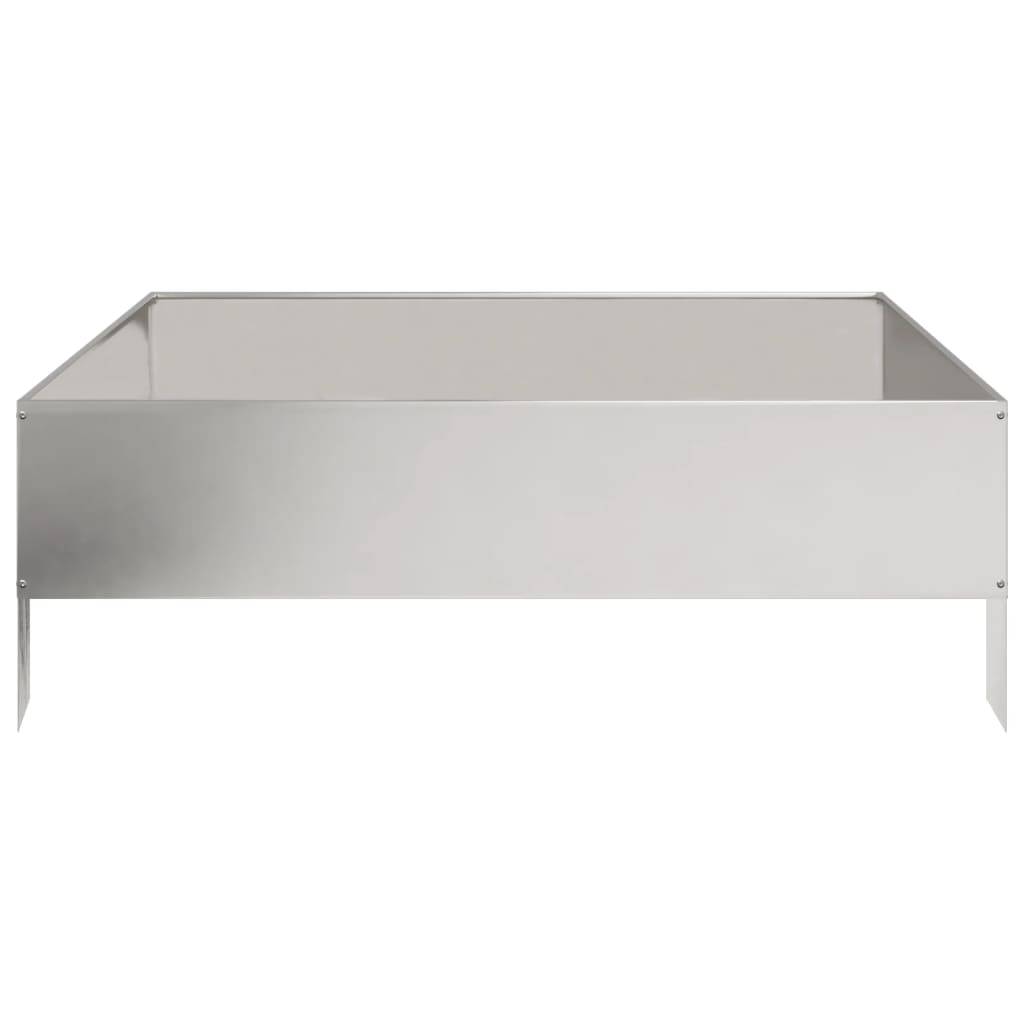 vidaXL Hochbeet 100x100x33,5 cm Edelstahl